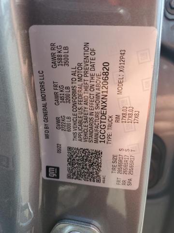 1GCGTDENXN1206820 - 2022 CHEVROLET COLORADO Z71 SILVER photo 12