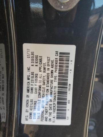 1HGCR2F7XHA262179 - 2017 HONDA ACCORD EX BROWN photo 12