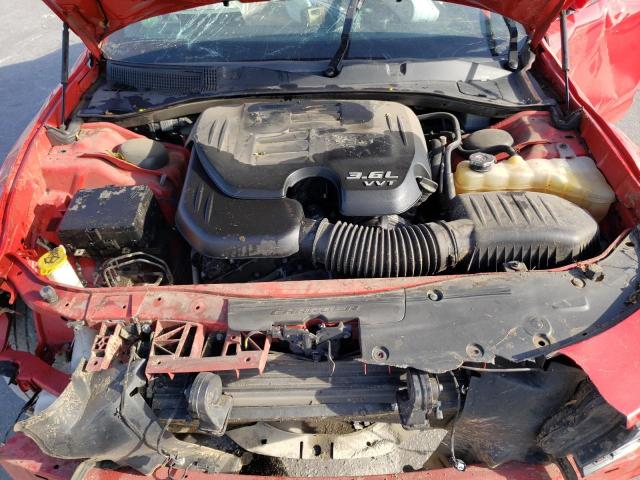 2C3CDXJG2KH730498 - 2019 DODGE CHARGER SXT RED photo 11