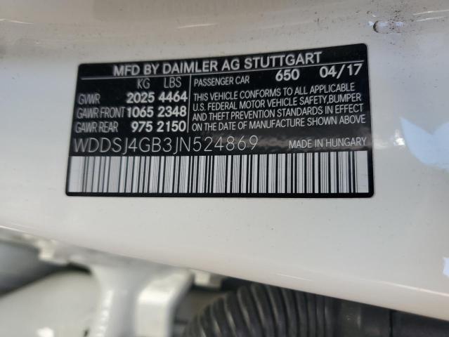 WDDSJ4GB3JN524869 - 2018 MERCEDES-BENZ CLA 250 4MATIC WHITE photo 24