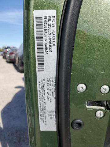 2C3CDZFJ8PH615122 - 2023 DODGE CHALLENGER R/T SCAT PACK GREEN photo 12