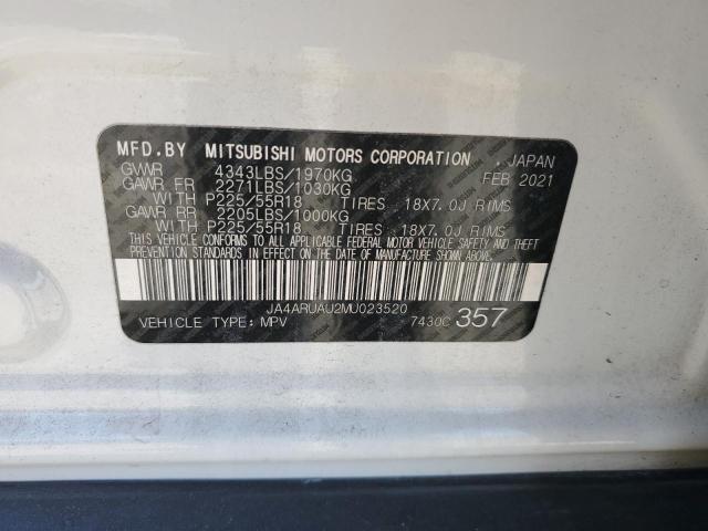 JA4ARUAU2MU023520 - 2021 MITSUBISHI OUTLANDER ES WHITE photo 13
