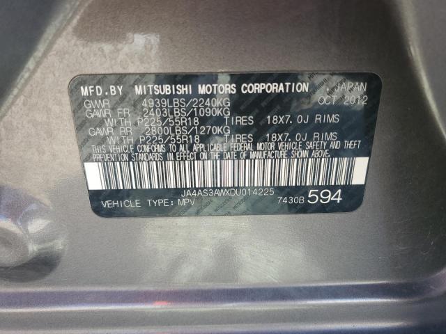 JA4AS3AWXDU014225 - 2013 MITSUBISHI OUTLANDER SE TAN photo 13