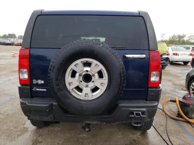 5GTDN13E978145106 - 2007 HUMMER H3 BLUE photo 6