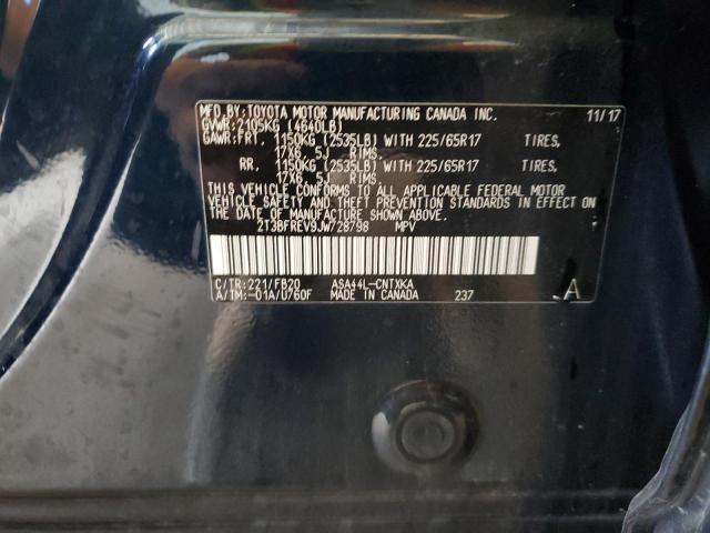 2T3BFREV9JW728798 - 2018 TOYOTA RAV4 LE BLUE photo 13