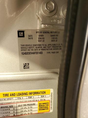 1G4GE5EV4AF261403 - 2010 BUICK LACROSSE CXS 银色 照片 12