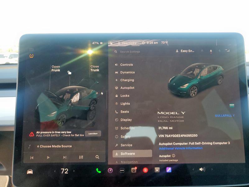 7SAYGDEE4PA095250 - 2023 TESLA MODEL Y ნაცრისფერი ფოტო 9