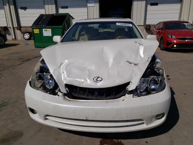 JTHBA30G655134833 - 2005 LEXUS ES 330 WHITE photo 5