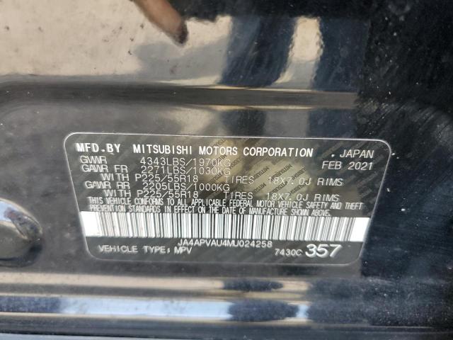 JA4APVAU4MU024258 - 2021 MITSUBISHI OUTLANDER SE Qara foto 13