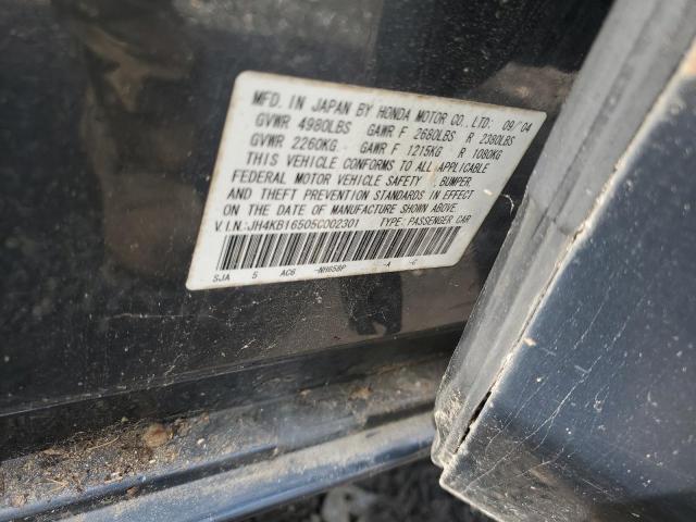 JH4KB16505C002301 - 2005 ACURA RL GRAY photo 12
