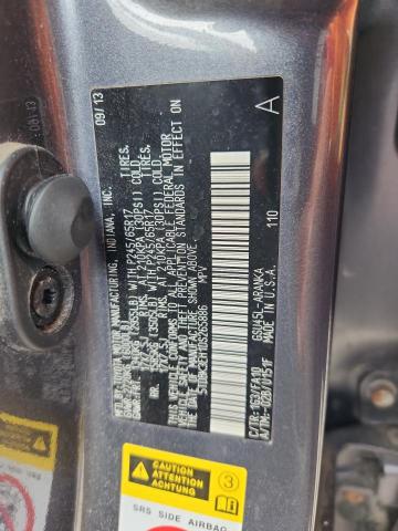 5TDBK3EH1DS265886 - 2013 TOYOTA HIGHLANDER BASE Szary zdjęcie 13