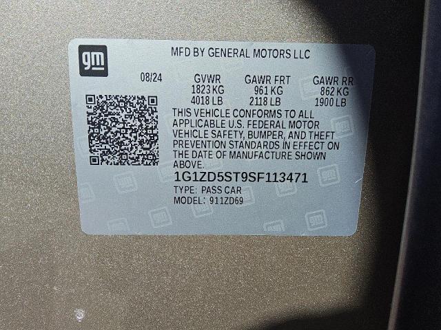 1G1ZD5ST9SF113471 - 2025 CHEVROLET MALIBU LT TAN photo 12