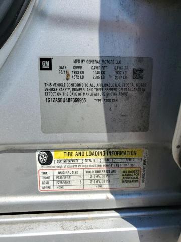 1G1ZA5EU4BF369966 - 2011 CHEVROLET MALIBU LS SILVER photo 12