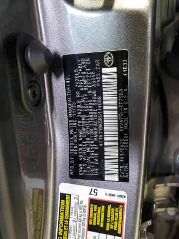 4T1G11BK6RU114098 - 2024 TOYOTA CAMRY SE NIGHT SHADE GRAY photo 12