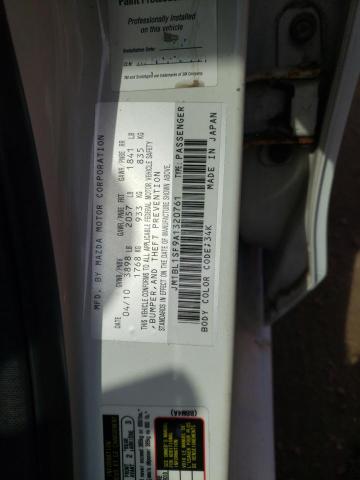 JM1BL1SF9A1320761 - 2010 MAZDA 3 I 白色 照片 13