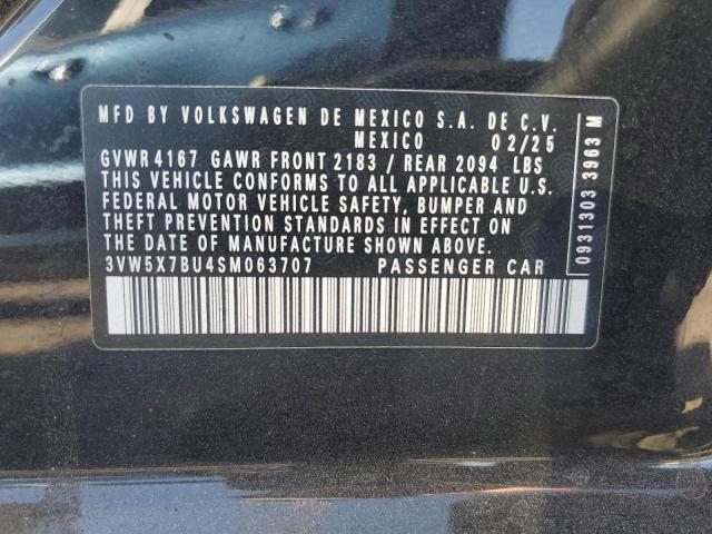 3VW5X7BU4SM063707 - 2025 VOLKSWAGEN JETTA S BLACK photo 13