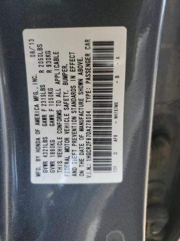 1HGCR2F87DA278004 - 2013 HONDA ACCORD EXL 灰色 照片 13