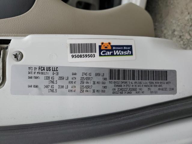 2C4RDGCG7JR328682 - 2018 DODGE GRAND CARAVAN SXT WHITE photo 13