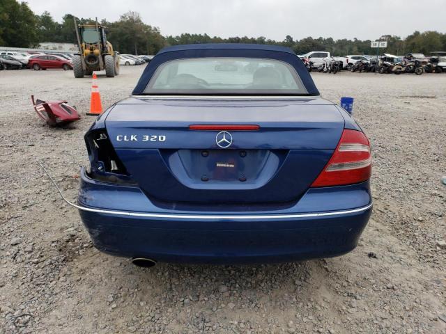 WDBTK65G75T054366 - 2005 MERCEDES-BENZ CLK 320 BLUE photo 6