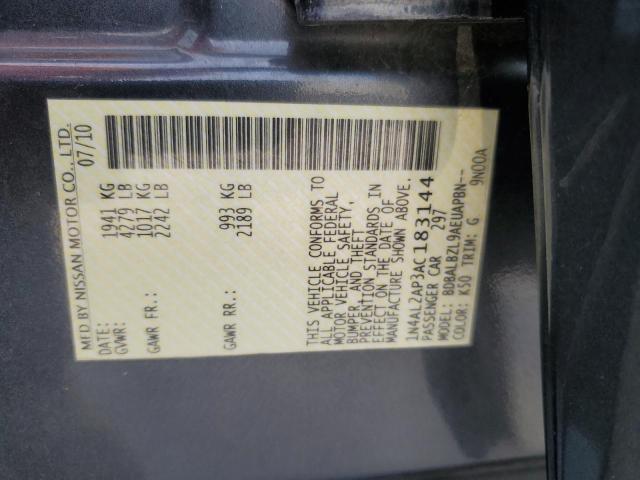 1N4AL2AP3AC183144 - 2010 NISSAN ALTIMA BASE 灰色 照片 13