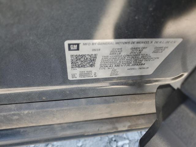 3GKALMEV7JL384164 - 2018 GMC TERRAIN SLE შავი ფოტო 12