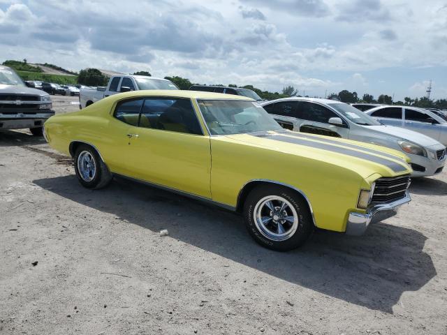 1D37F2B677072 - 1971 CHEVROLET CHEVELLE YELLOW photo 4