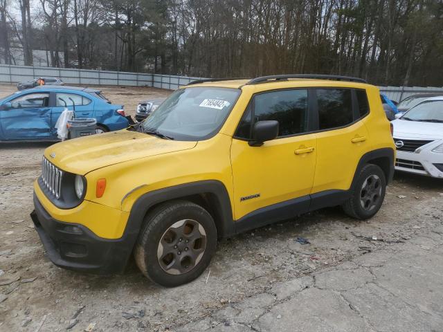 ZACCJAAT7GPE33473 - 2016 JEEP RENEGADE SPORT YELLOW photo 1