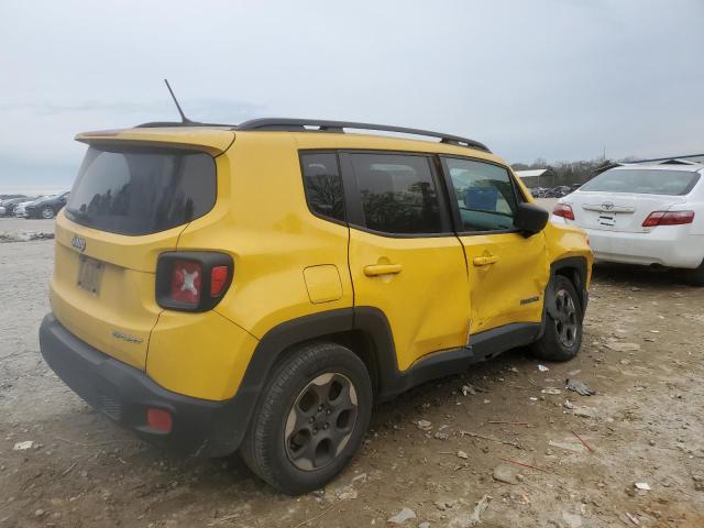 ZACCJAAT7GPE33473 - 2016 JEEP RENEGADE SPORT YELLOW photo 3