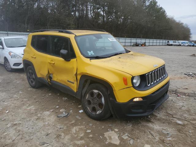 ZACCJAAT7GPE33473 - 2016 JEEP RENEGADE SPORT YELLOW photo 4