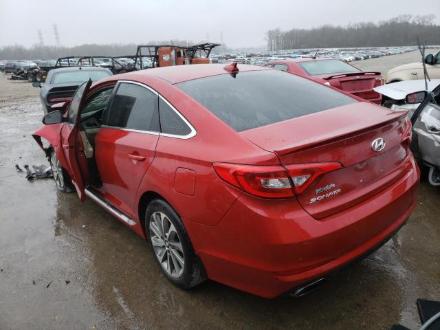 5NPE34AF6HH454212 - 2017 HYUNDAI SONATA SPORT RED photo 2