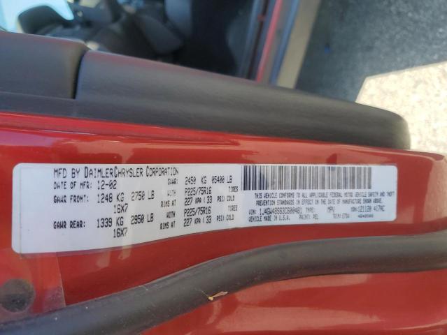 1J4GW48S63C600481 - 2003 JEEP GRAND CHER LAREDO Qırmızı foto 13