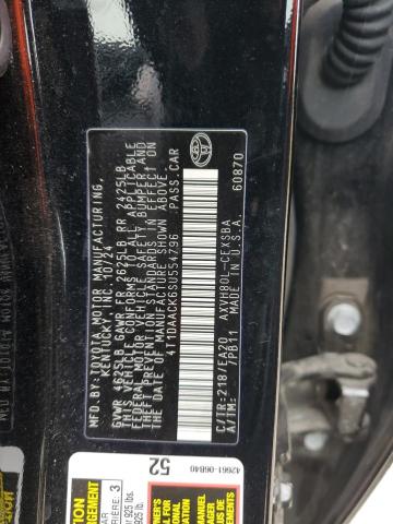 4T1DAACK6SU554796 - 2025 TOYOTA CAMRY XSE BLACK photo 12