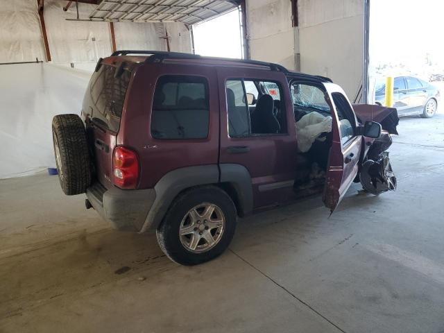1J4GL48K22W198996 - 2002 JEEP LIBERTY SPORT MAROON photo 3
