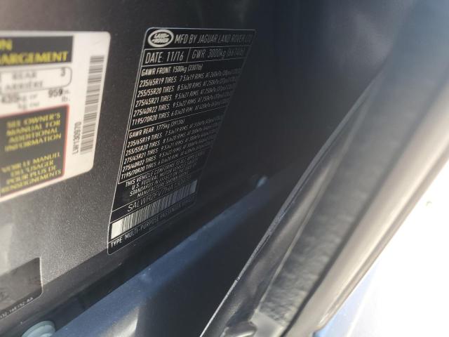 SALWR2FV7HA130970 - 2017 LAND ROVER RANGE ROVE HSE GRAY photo 13