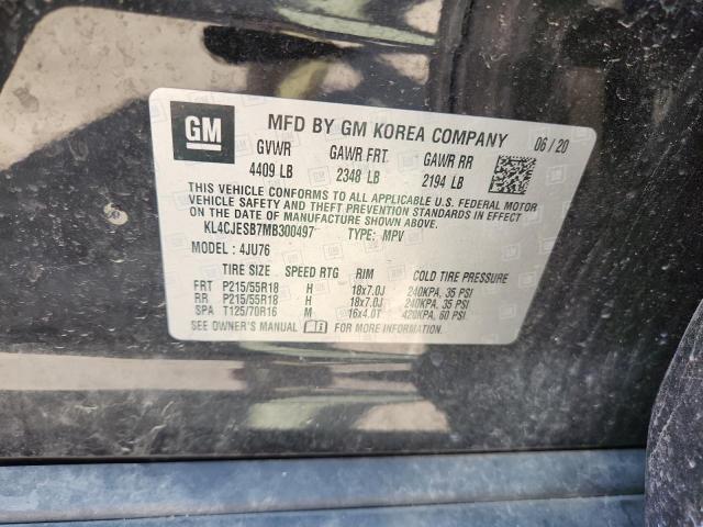 KL4CJESB7MB300497 - 2021 BUICK ENCORE PREFERRED BLACK photo 13