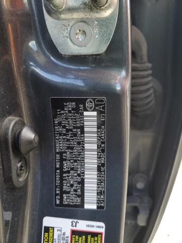 2T1BU4EE6BC722364 - 2011 TOYOTA COROLLA BASE ნაცრისფერი ფოტო 12