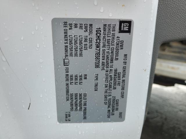 1GCHC29K77E587336 - 2007 CHEVROLET SILVERADO C2500 HEAVY DUTY WHITE photo 13