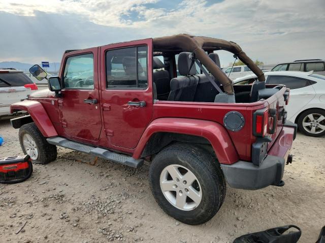 1C4BJWEG0CL258794 - 2012 JEEP WRANGLER UNLIMITED SAHARA BURGUNDY photo 2