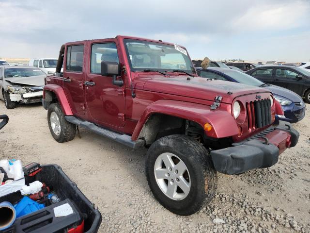 1C4BJWEG0CL258794 - 2012 JEEP WRANGLER UNLIMITED SAHARA BURGUNDY photo 4