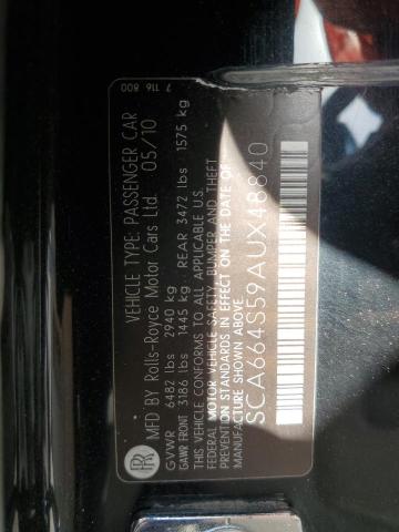 SCA664S59AUX48840 - 2010 ROLLS-ROYCE GHOST BLACK photo 12