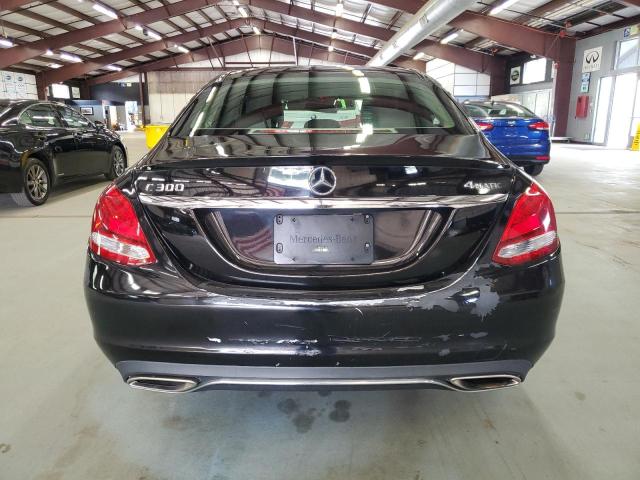 WDDWF4KB0GR135568 - 2016 MERCEDES-BENZ C 300 4MATIC BLACK photo 6