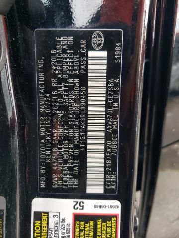 4T1G11AK8RU890458 - 2024 TOYOTA CAMRY SE NIGHT SHADE BLACK photo 12