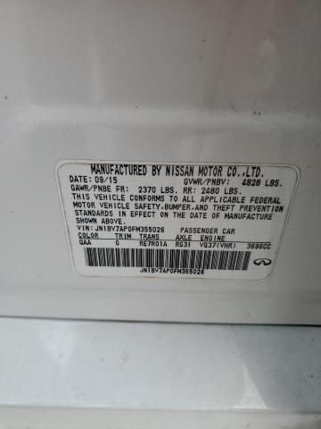 JN1BV7AP0FM355026 - 2015 INFINITI Q50 BASE თეთრი ფოტო 13