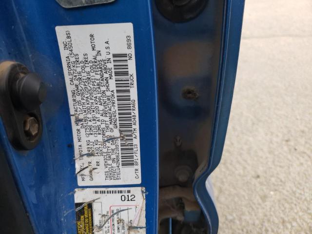 5TELU42N86Z189751 - 2006 TOYOTA TACOMA DOUBLE CAB 蓝色 照片 12