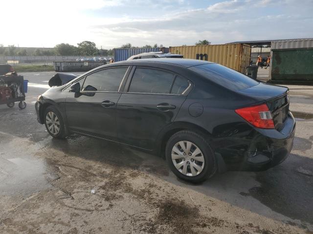 2HGFB2F52CH322174 - 2012 HONDA CIVIC LX BLACK photo 2