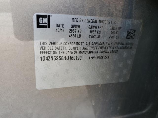 1G4ZN5SS0HU160190 - 2017 BUICK LACROSSE PREFERRED TAN photo 13