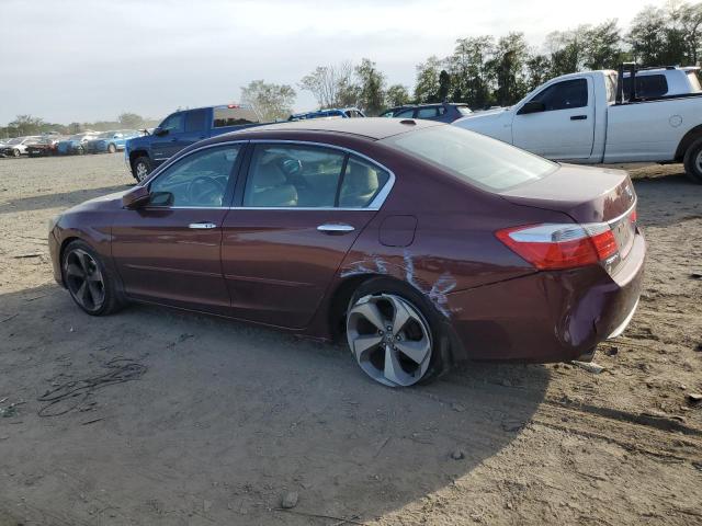 1HGCR3F8XDA008755 - 2013 HONDA ACCORD EXL BURGUNDY photo 2