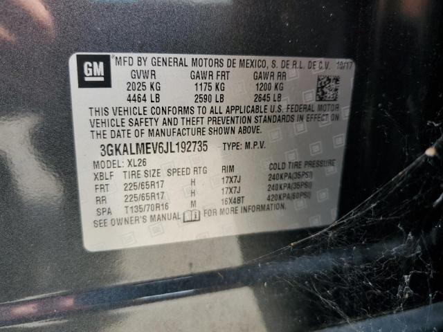 3GKALMEV6JL192735 - 2018 GMC TERRAIN SLE CHARCOAL photo 13