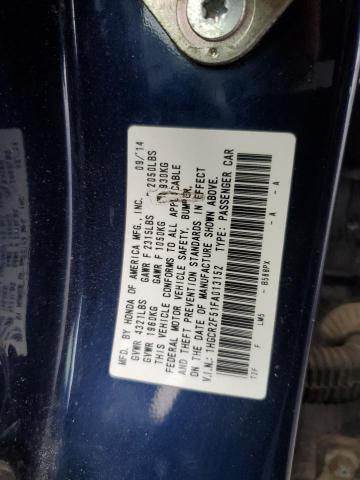 1HGCR2F51FA013152 - 2015 HONDA ACCORD SPORT BLUE photo 12