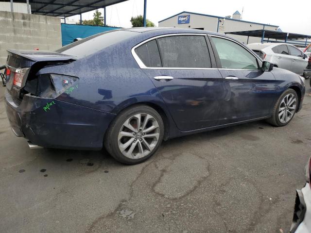 1HGCR2F51FA013152 - 2015 HONDA ACCORD SPORT BLUE photo 3